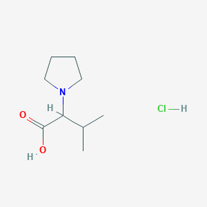 3-Methyl-2-(pyrrolidin-1-yl)butanoic acid hydrochloride - 1214838-86-4