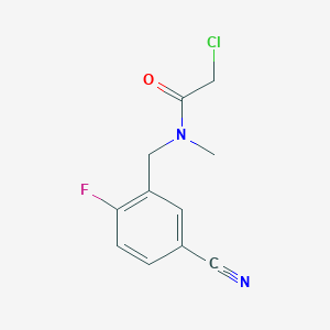 2-chloro-N-[(5-cyano-2-fluorophenyl)methyl]-N-methylacetamide - 1178818-50-2