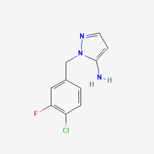 1-[(4-chloro-3-fluorophenyl)methyl]-1H-pyrazol-5-amine - 1247685-02-4