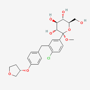 (2S,3R,4S,5S,6R)-2-(3-(4-((S)-tetrahydrofuran-3-yloxy)benzyl)-4-chlorophenyl)-tetrahydro-6-(hydroxyMethyl)-2-Methoxy-2H-pyran-3,4,5-triol - 1279691-36-9