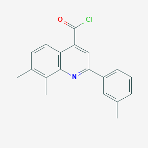 7,8-Dimethyl-2-(3-methylphenyl)quinoline-4-carbonyl chloride - 1160261-50-6