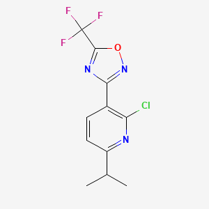 2-Chloro-6-isopropyl-3-[5-(trifluoromethyl)-1,2,4-oxadiazol-3-yl]pyridine - 1203897-93-1