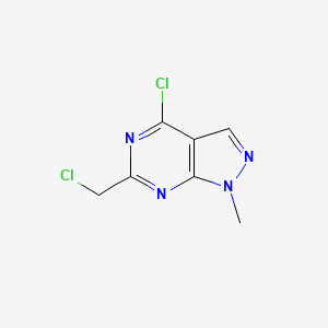 4-chloro-6-(chloromethyl)-1-methyl-1H-pyrazolo[3,4-d]pyrimidine - 1255147-37-5