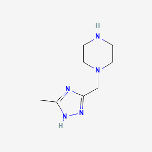 1-[(5-methyl-1H-1,2,4-triazol-3-yl)methyl]piperazine - 1247516-32-0