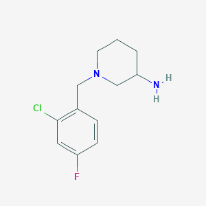1-[(2-Chloro-4-fluorophenyl)methyl]piperidin-3-amine - 1247574-31-7