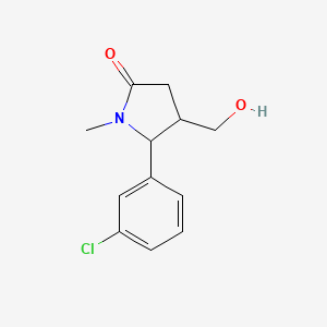 5-(3-Chlorophenyl)-4-(hydroxymethyl)-1-methylpyrrolidin-2-one - 1334149-48-2
