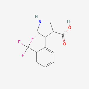 4-(2-(Trifluoromethyl)phenyl)pyrrolidine-3-carboxylic acid - 1047654-57-8