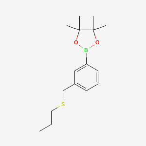 4,4,5,5-Tetramethyl-2-{3-[(propylsulfanyl)methyl]phenyl}-1,3,2-dioxaborolane - 1486485-27-1
