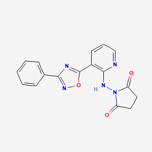 1-{[3-(3-Phenyl-1,2,4-oxadiazol-5-yl)pyridin-2-yl]amino}pyrrolidine-2,5-dione - 1232799-90-4