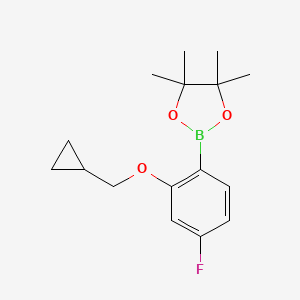 2-[2-(Cyclopropylmethoxy)-4-fluorophenyl]-4,4,5,5-tetramethyl-1,3,2-dioxaborolane - 1185836-96-7