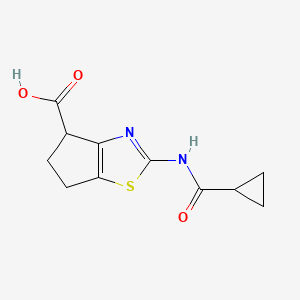 2-[(cyclopropylcarbonyl)amino]-5,6-dihydro-4H-cyclopenta[d][1,3]thiazole-4-carboxylic acid - 1219827-78-7