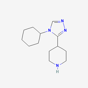 4-(4-cyclohexyl-4H-1,2,4-triazol-3-yl)piperidine - 1272294-71-9