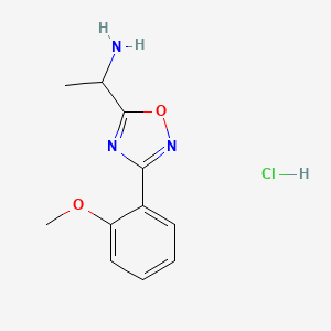 1-[3-(2-Methoxyphenyl)-1,2,4-oxadiazol-5-yl]ethan-1-amine hydrochloride - 1354962-91-6