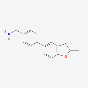 [4-(2-Methyl-2,3-dihydro-1-benzofuran-5-yl)phenyl]methanamine - 1184592-17-3
