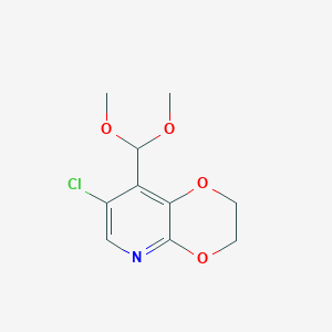 7-Chloro-8-(dimethoxymethyl)-2,3-dihydro-[1,4]dioxino[2,3-b]pyridine - 1346446-96-5