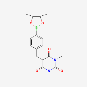1,3-Dimethyl-5-[4-(4,4,5,5-tetramethyl-[1,3,2]dioxaborolan-2-yl)-benzyl]-pyrimidine-2,4,6-trione - 2027543-00-4