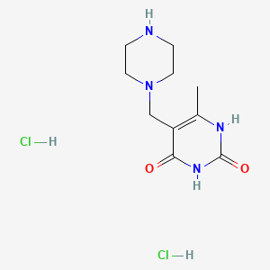 6-methyl-5-(piperazin-1-ylmethyl)pyrimidine-2,4(1H,3H)-dione dihydrochloride - 1351620-52-4