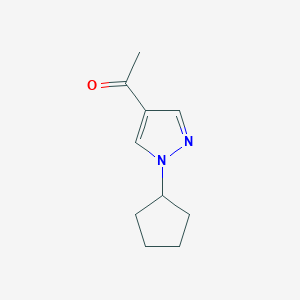 1-(1-cyclopentyl-1H-pyrazol-4-yl)ethan-1-one - 1341723-54-3