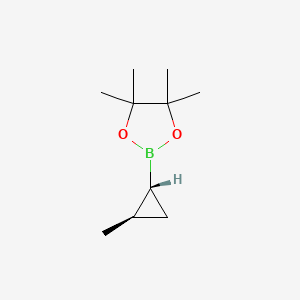 4,4,5,5-Tetramethyl-2-((trans)-2-methyl-cyclopropyl)-[1,3,2]dioxaborolane - 1350713-20-0