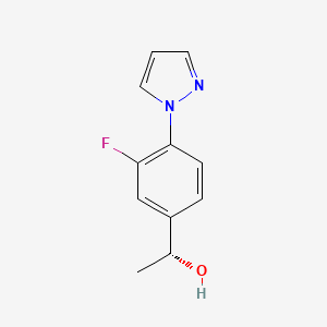 (1R)-1-[3-fluoro-4-(1H-pyrazol-1-yl)phenyl]ethan-1-ol - 1344958-52-6