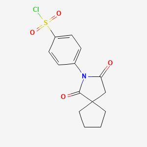 4-(1,3-Dioxo-2-azaspiro[4.4]non-2-yl)benzenesulfonyl chloride - 1378261-28-9