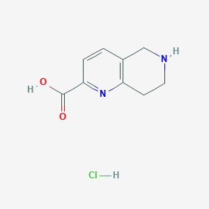 5,6,7,8-Tetrahydro-1,6-naphthyridine-2-carboxylic acid hydrochloride - 1057652-51-3