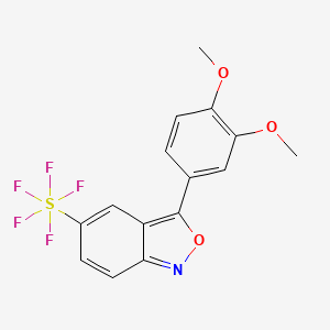 3-(3,4-Dimethoxyphenyl)-5-(pentafluorosulfanyl)benzo[c]isoxazole - 1379811-80-9