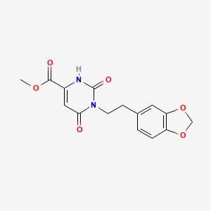 methyl 1-[2-(2H-1,3-benzodioxol-5-yl)ethyl]-2,6-dioxo-1,2,3,6-tetrahydropyrimidine-4-carboxylate - 1565827-86-2