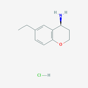 (4S)-6-ethyl-3,4-dihydro-2H-1-benzopyran-4-amine hydrochloride - 1807938-65-3