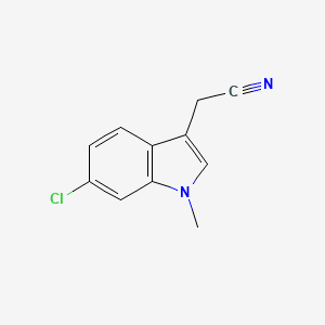 2-(6-chloro-1-methyl-1H-indol-3-yl)acetonitrile - 1369050-39-4
