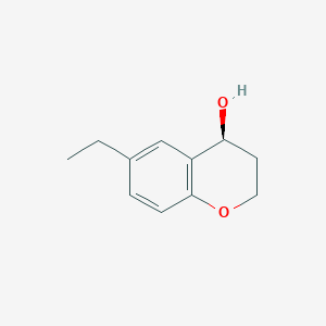 (4S)-6-ethyl-3,4-dihydro-2H-1-benzopyran-4-ol - 1567875-21-1