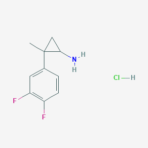 2-(3,4-Difluorophenyl)-2-methylcyclopropan-1-amine hydrochloride - 1803598-88-0
