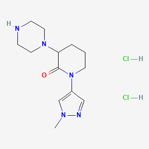 1-(1-methyl-1H-pyrazol-4-yl)-3-(piperazin-1-yl)piperidin-2-one dihydrochloride - 1461705-38-3