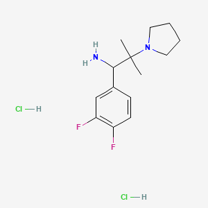 1-(3,4-Difluorophenyl)-2-methyl-2-(pyrrolidin-1-yl)propan-1-amine dihydrochloride - 1461705-08-7