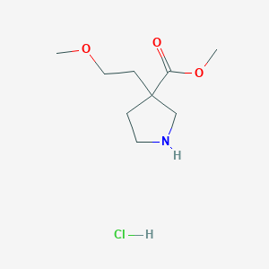 Methyl 3-(2-methoxyethyl)pyrrolidine-3-carboxylate hydrochloride - 1384427-44-4