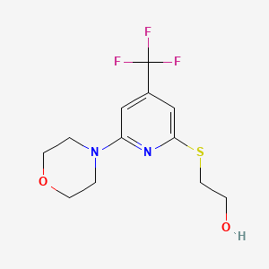 2-(6-Morpholin-4'-yl-4-(trifluoromethyl)pyridin-2-ylsulfanyl)ethanol - 1053657-98-9