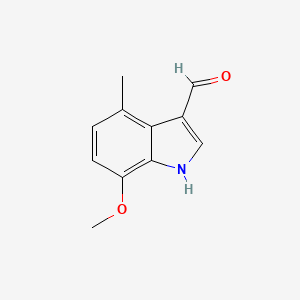 7-Methoxy-4-methyl-1H-indole-3-carbaldehyde - 1158431-48-1