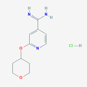 2-(Oxan-4-yloxy)pyridine-4-carboximidamide hydrochloride - 1394041-45-2