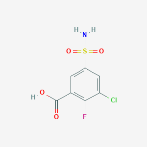 3-Chloro-2-fluoro-5-sulfamoylbenzoic acid - 1423025-14-2