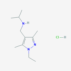 N-[(1-Ethyl-3,5-dimethyl-1H-pyrazol-4-yl)methyl]-2-propanamine hydrochloride - 1609399-89-4
