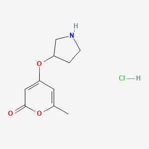 6-methyl-4-(pyrrolidin-3-yloxy)-2H-pyran-2-one hydrochloride - 1864056-49-4