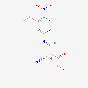 (E)-Ethyl 2-cyano-3-((3-methoxy-4-nitrophenyl)imino)propanoate - 501684-26-0