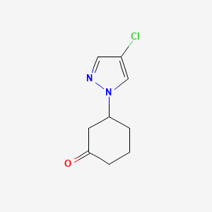 3-(4-chloro-1H-pyrazol-1-yl)cyclohexan-1-one - 1510319-14-8