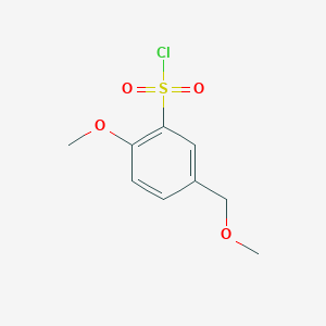 2-Methoxy-5-(methoxymethyl)benzene-1-sulfonyl chloride - 1291493-83-8