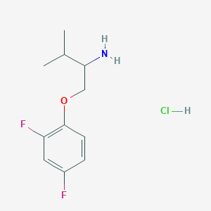 1-(2,4-Difluorophenoxy)-3-methylbutan-2-amine hydrochloride - 1864059-80-2