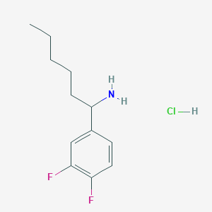 1-(3,4-Difluorophenyl)hexan-1-amine hydrochloride - 1864060-36-5