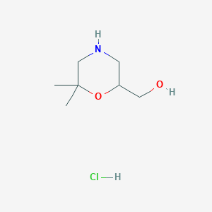 (6,6-Dimethylmorpholin-2-yl)methanol hydrochloride - 1416439-82-1