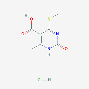 6-Methyl-4-(methylsulfanyl)-2-oxo-1,2-dihydropyrimidine-5-carboxylic acid hydrochloride - 1384429-72-4