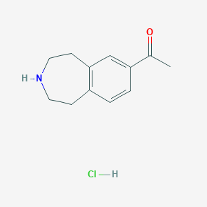 1-(2,3,4,5-tetrahydro-1H-3-benzazepin-7-yl)ethan-1-one hydrochloride - 34685-21-7