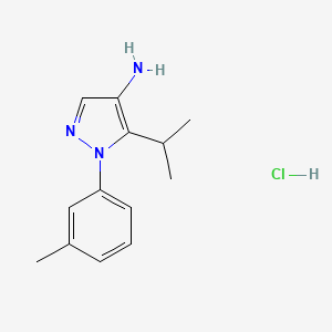 1-(3-methylphenyl)-5-(propan-2-yl)-1H-pyrazol-4-amine hydrochloride - 1803571-53-0